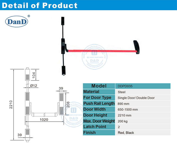 Thiết bị thoát hoảng loạn Cross Bar