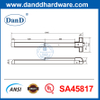 Thanh đẩy cửa thoát hiểm bằng thép sơn bạc Phần cứng hoảng loạn Thanh chắn cửa thép UL305-DDPD025