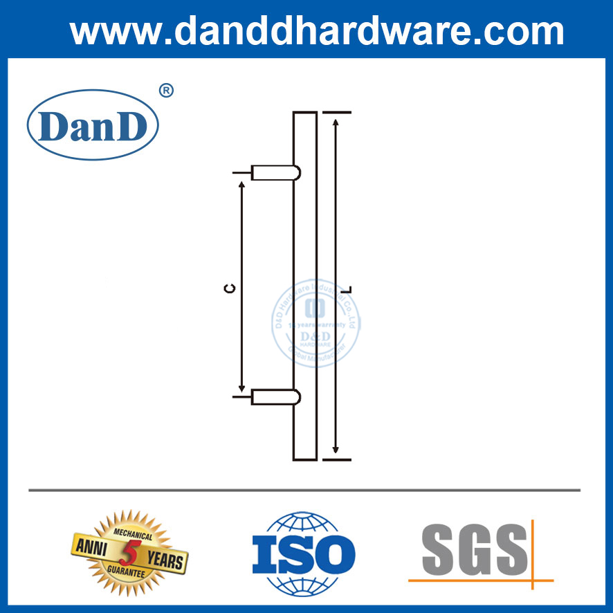 Tay nắm cửa kéo màu đen mờ Tay nắm cửa kính trượt bằng thép không gỉ-DDPH031