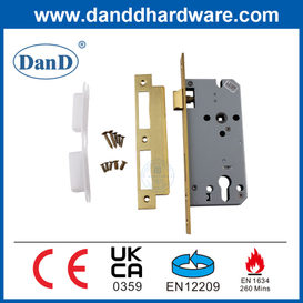CE EN12209 SUS304 Khóa lỗ mộng Khóa cửa vào bằng đồng thau Satin được xếp hạng chống cháy-DDML009-5572