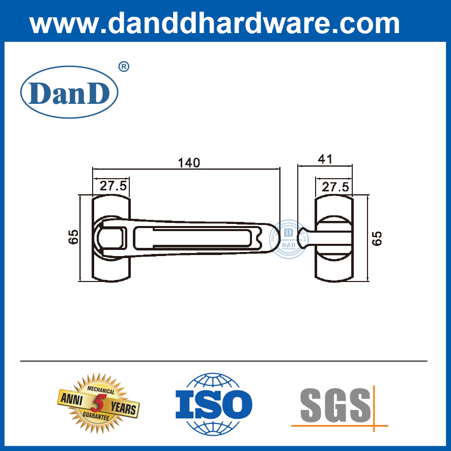 Chốt cửa hạng nặng SS Khóa cửa kẽm Bảo vệ chuỗi bảo vệ-DDDG011