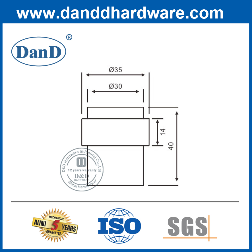 Nhà cung cấp nhà máy Trung Quốc Bảo mật bằng thép không gỉ Cửa chặn cửa hai lớp-DDDS010