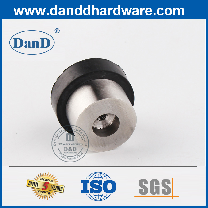 Nút chặn cửa thương mại tròn cao su bằng thép không gỉ-DDDS008