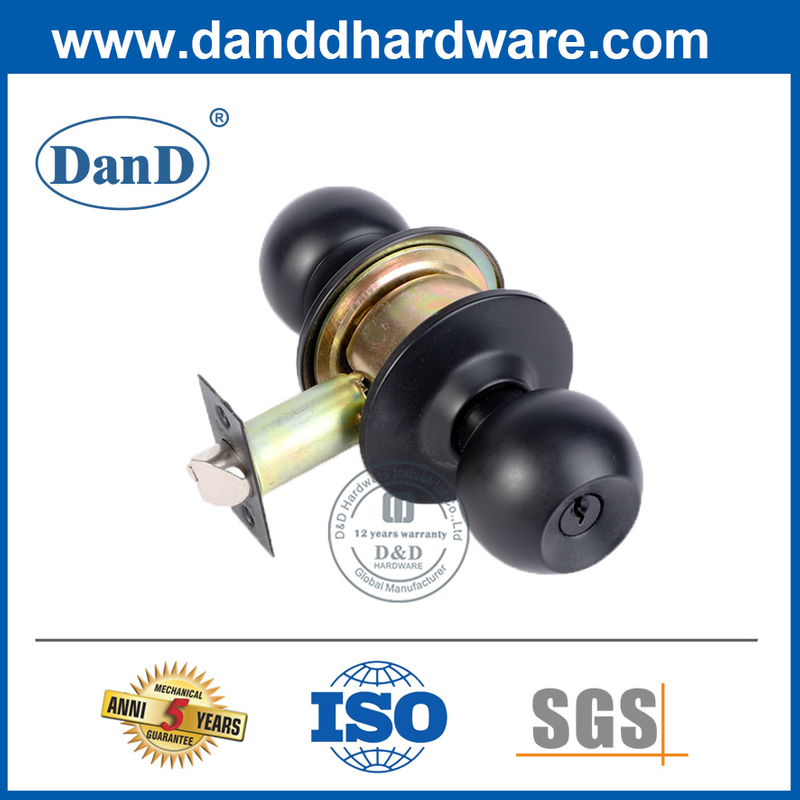 Núm cửa xi lanh đôi hợp kim kẽm màu đen mờ-DDLK037