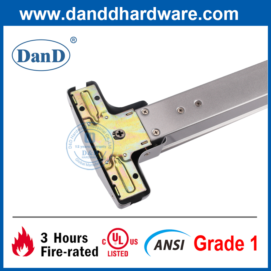 Thanh đẩy thoát hiểm bằng thép cấp 1 UL ANSI cho cửa khẩn cấp-DDPD006