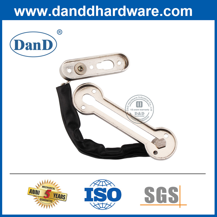 Hợp kim kẽm chất lượng cao Satin Niken hoàn thiện Chuỗi cửa chính-DDDG003