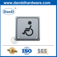 Tấm hình vuông bằng thép không gỉ Vô hiệu hóa tấm biển cho cửa kim loại-DDSP