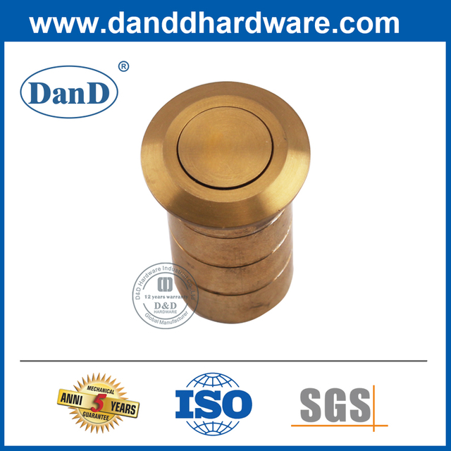 Ổ cắm chống bụi bằng đồng thau Satin bằng thép không gỉ cho cửa thép-DDDP002