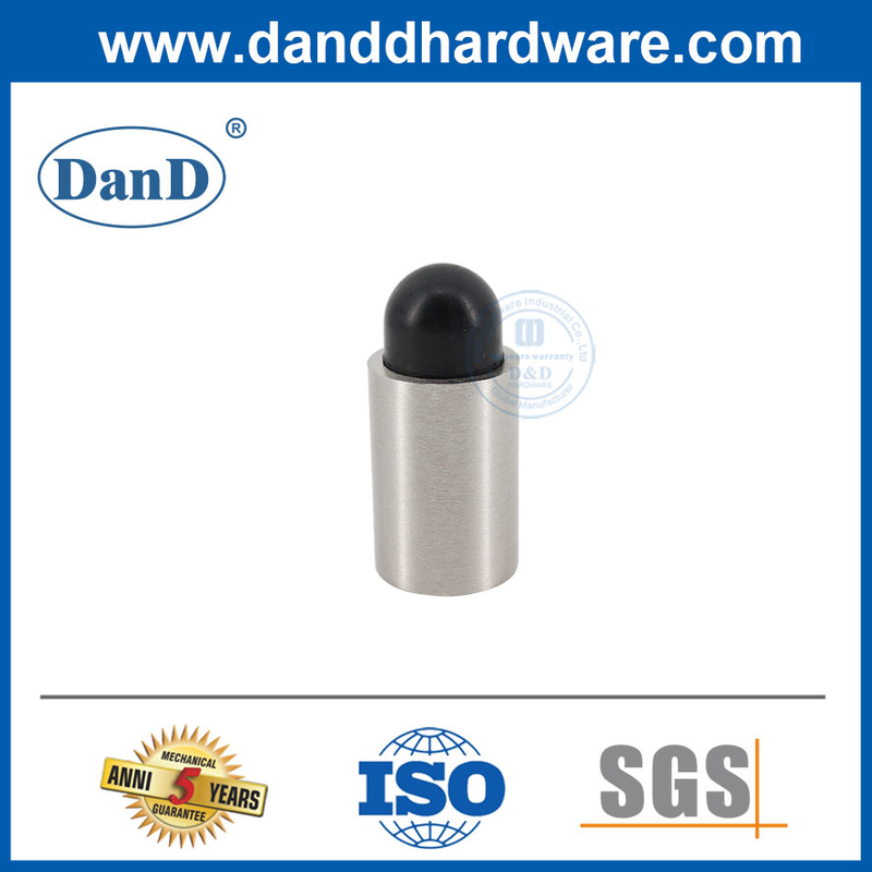 Chặn cửa treo tường bằng thép không gỉ Satin màu bạc dành cho thị trường châu Âu-DDDS048