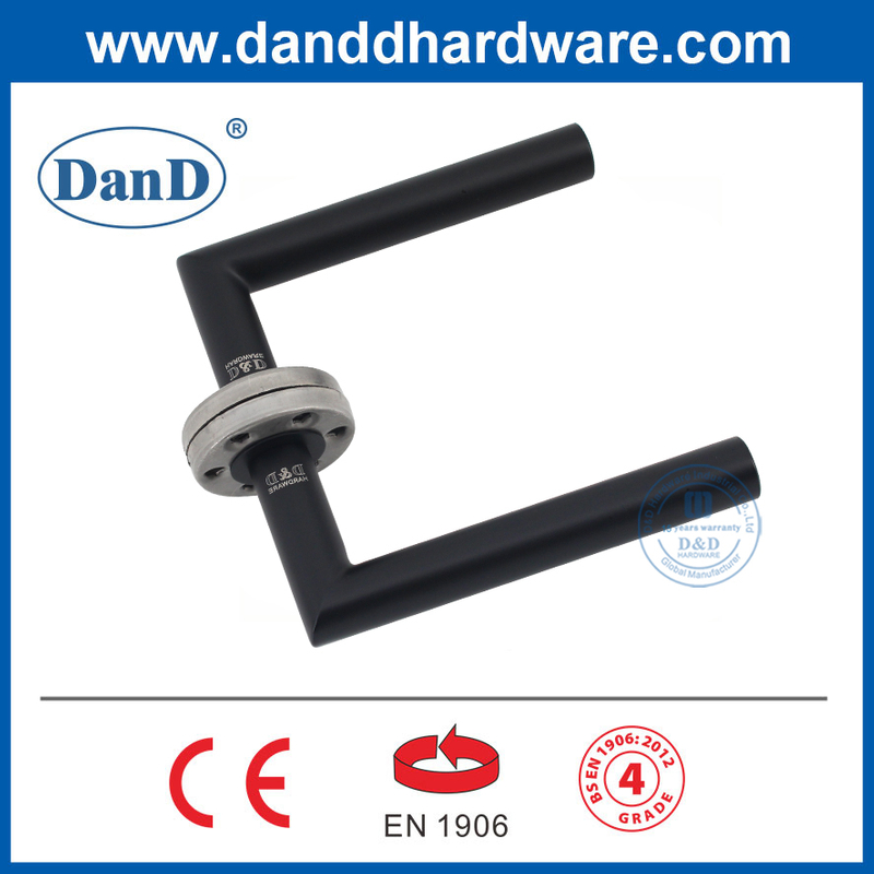 EN1906 Tay nắm cửa inox loại 4 màu đen cho cửa kim loại và cửa gỗ-DDTH003