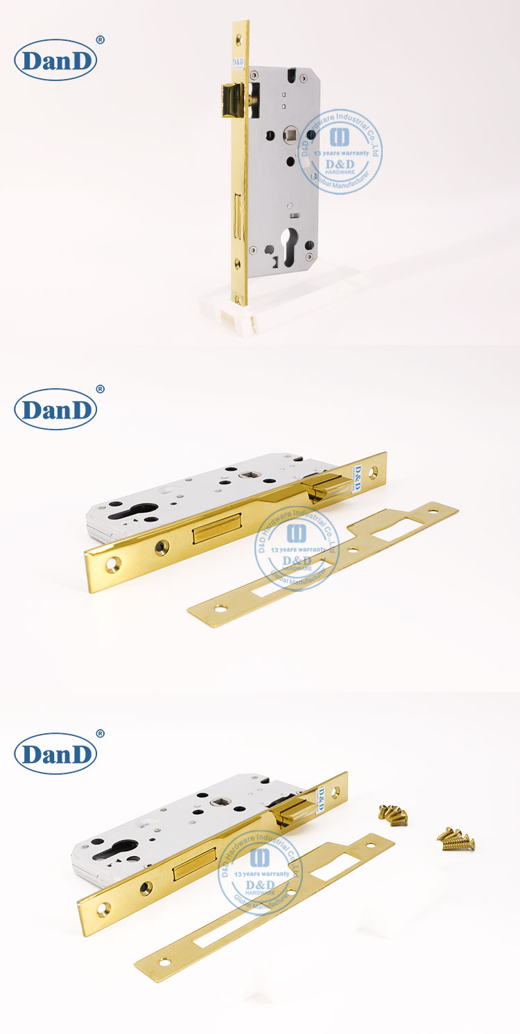 Khóa cửa đồng thau đánh bóng-DDML026