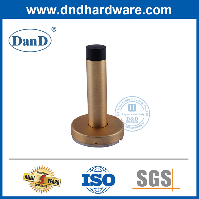 Cửa bên trong phòng tắm bằng đồng thau Satin Chặn cửa hiện đại bằng vàng-DDDS016