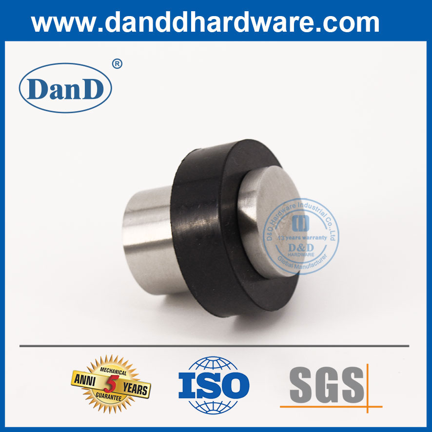 Chặn cửa chất lượng cao Chặn cửa gắn trên sàn bằng thép không gỉ màu bạc-DDDS007