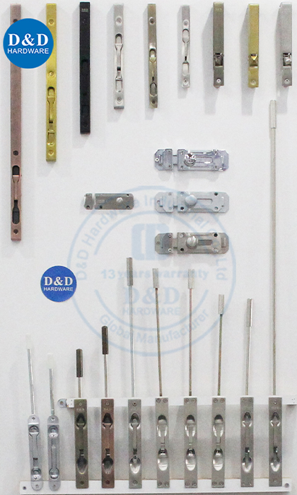Các loại bu lông cửa khác nhau
