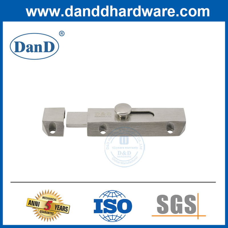 Khóa cửa chốt thùng bằng đồng thau rắn Satin Niken thùng Bolt-DDDB017