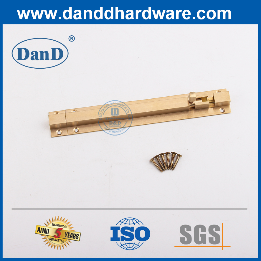PVD Kết thúc An ninh một cửa Đồng thau Bu lông trượt Bề mặt Bolt Lock-DDDB016