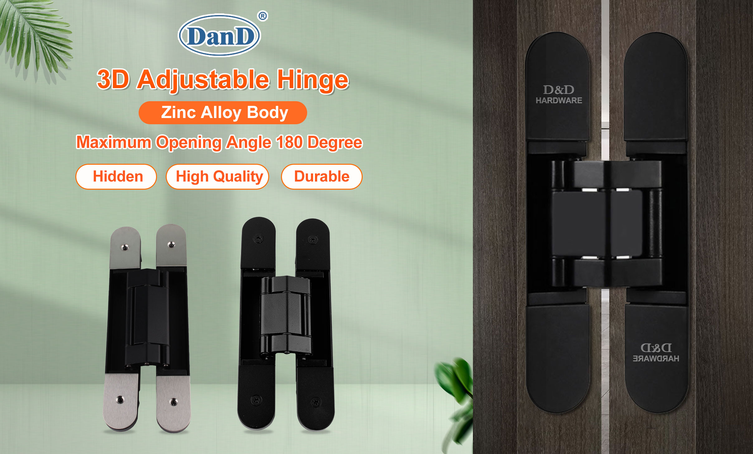 Bản lề cửa giấu điều chỉnh 3D cho cửa nội thất