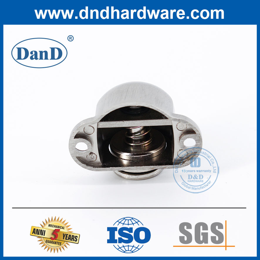Chặn cửa độc đáo màu bạc Chặn cửa hợp kim kẽm Magentic Satin Niken Chặn cửa-DDDS031