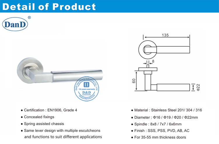Tay nắm cửa Bifold-Phần cứng D và D