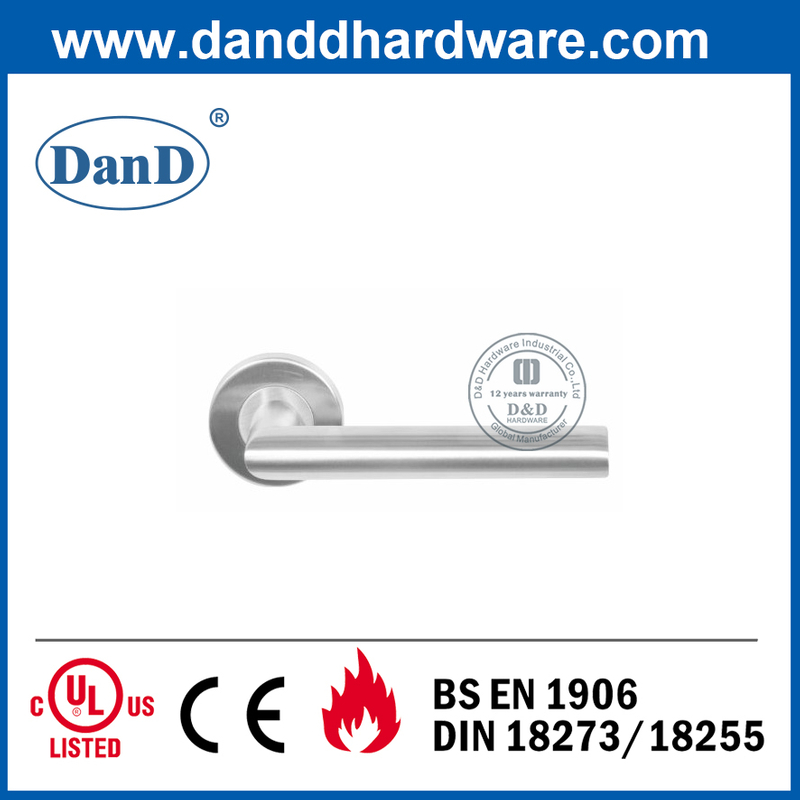 Tay nắm đòn bẩy cửa rỗng nội thất hiện đại bằng thép không gỉ 304-DDTH026