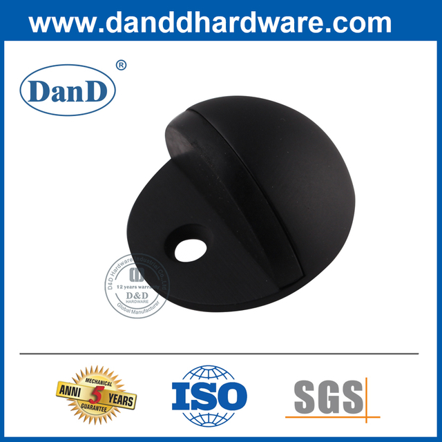 Nút chặn cửa bán cầu bằng thép không gỉ màu đen mờ-DDDS001