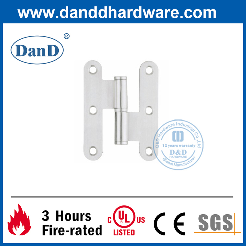 Bản lề chữ H góc tròn bằng thép không gỉ 201 cho cửa bên trong- DDSS019