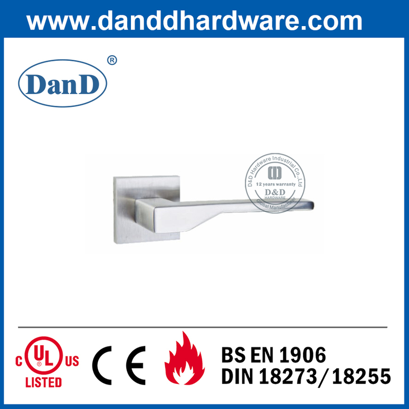 Tay nắm cửa chắc chắn bằng thép không gỉ 304 có hoa hồng vuông-DDSH048