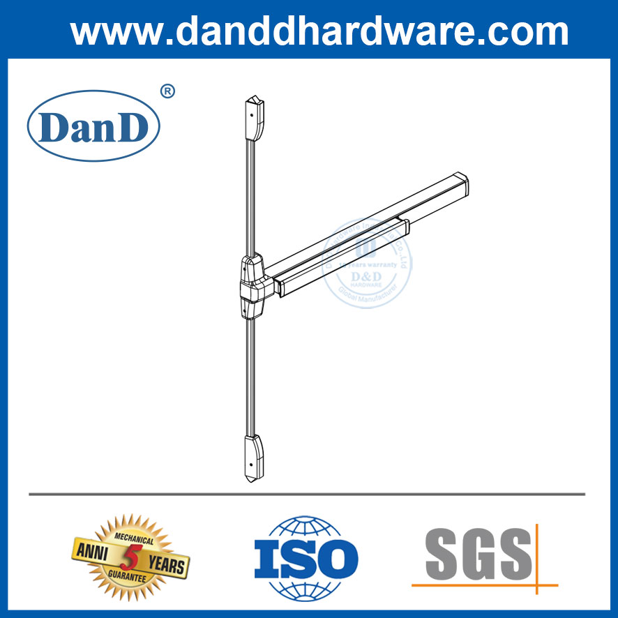 Thanh dọc Cửa thương mại bằng thép không gỉ và nhôm Thanh đẩy thoát hiểm khẩn cấp-DDPD303