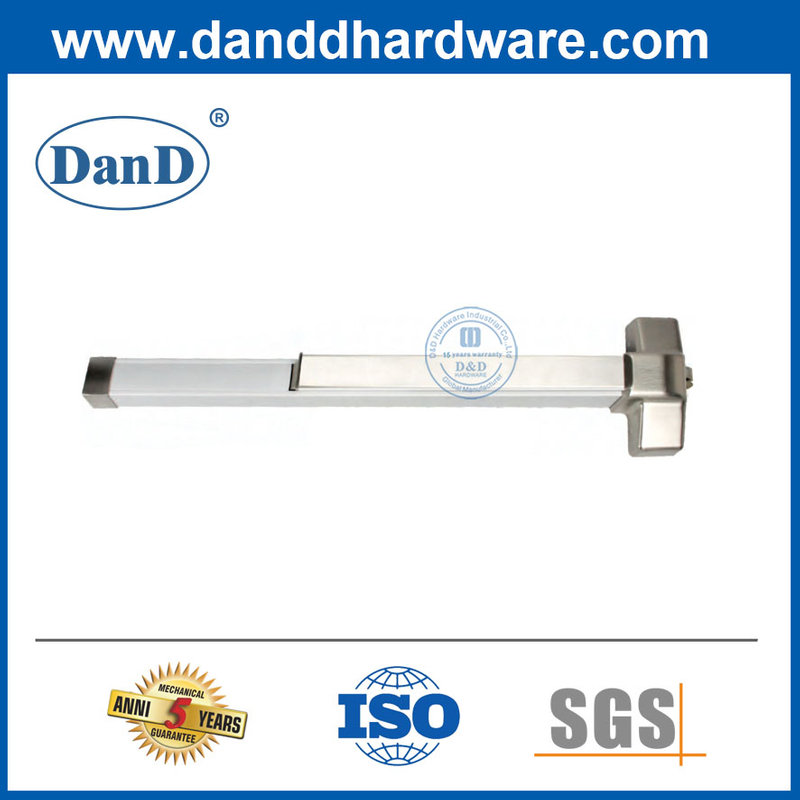 304 Thép không gỉ Panic Bar Rim Loại Nửa chiều dài Bề mặt được gắn Thiết bị thoát Panci-DDPD001