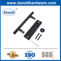 Tay nắm cửa chuồng ngoài trời Tay cầm phần cứng cửa chuồng bằng thép không gỉ màu đen mờ-DDBD102