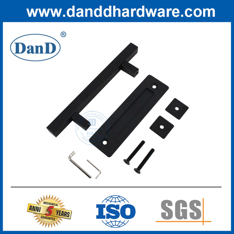 Tay cầm xả cửa chuồng bằng thép không gỉ Tay cầm kéo cửa chuồng màu đen mờ-DDBD104