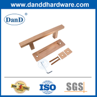 Phần cứng tay nắm cửa trượt màu vàng hồng bằng thép không gỉ cho Barn Door-DDBD103