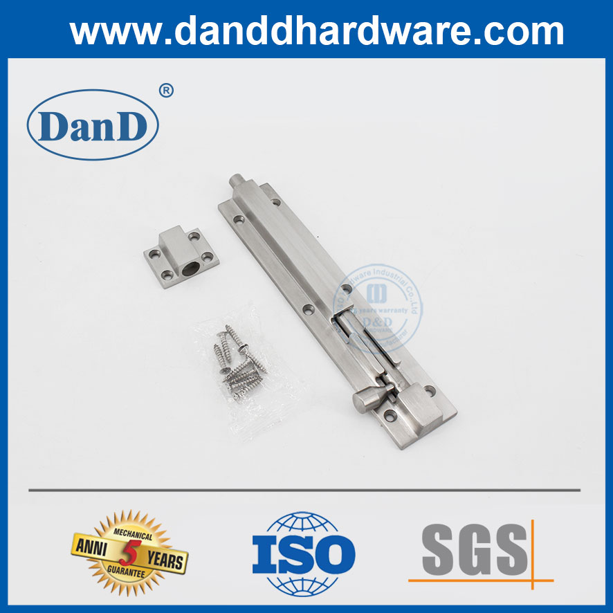 200X39mm Flush Tower Thùng chốt cửa Phần cứng bề mặt thép không gỉ Bolt Lock-DDDB035