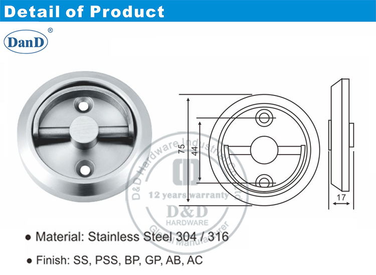 Phần cứng Ring Flush Pull-D và D