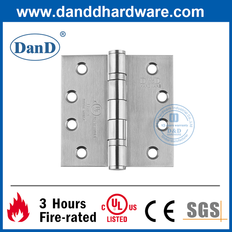 Bản lề cửa ngoài bằng thép không gỉ 201 chống cháy UL 10C- DDSS001-FR-4X4X3.4