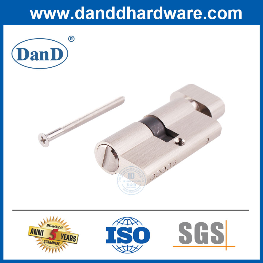 Xi lanh khóa niken Satin 60mm cho cửa phòng vệ sinh-DDLC007-60mm-SN