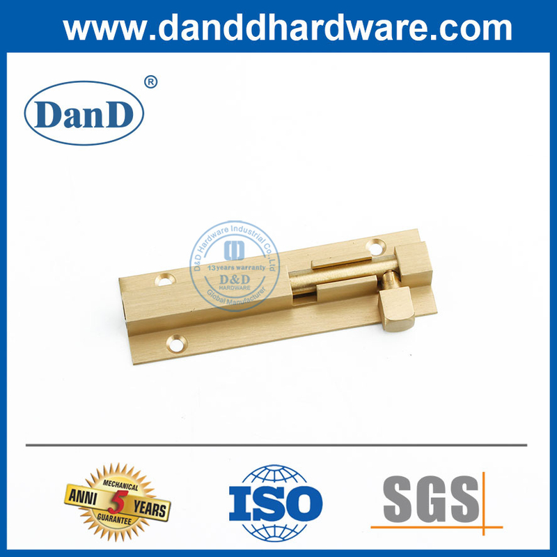 Nhà cung cấp Bu lông Tháp Đồng thau có thể khóa Cửa trước Stain Golden-DDDB016