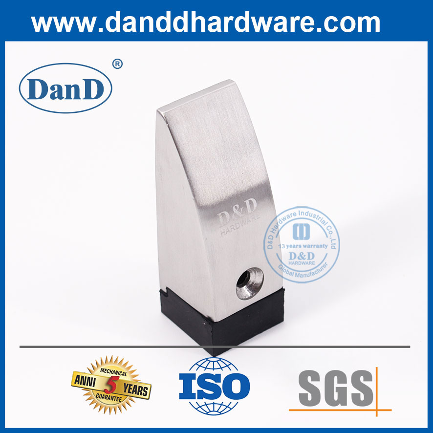 Chặn cửa bằng thép không gỉ màu bạc hiện đại cho cửa bên ngoài-DDDS013