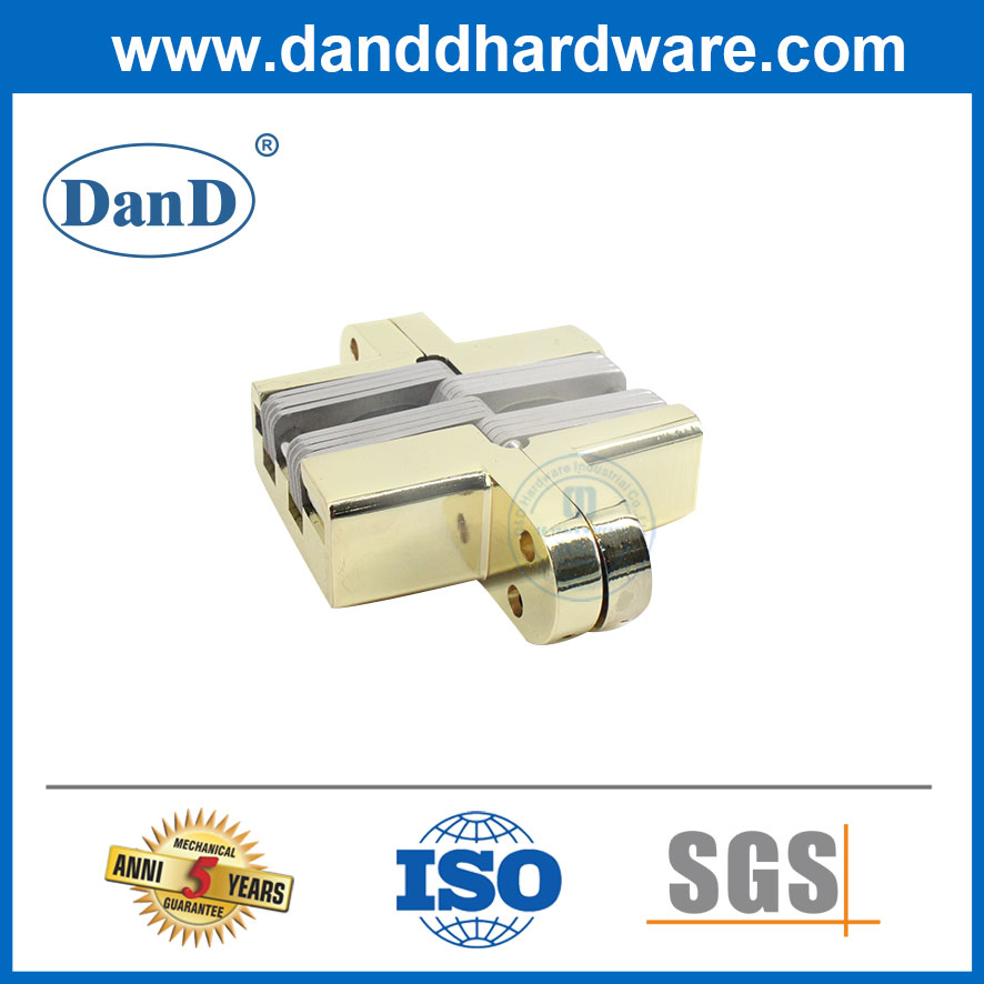 Bản lề cửa vô hình ẩn bằng thép không gỉ 180 độ được đánh bóng bằng vàng-DDCH007