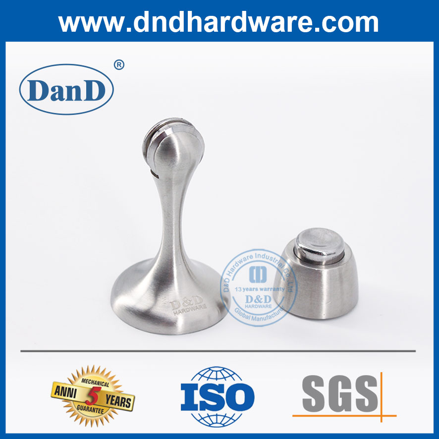 Thép không gỉ Hợp kim kẽm Giá đỡ cửa Nút chặn cửa bạc Chặn cửa từ tính-DDDS027