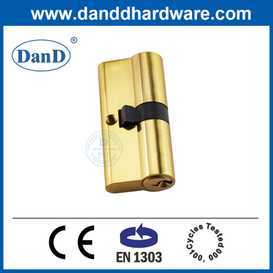 Xi lanh khóa lỗ mộng bằng đồng thau nguyên khối BS EN1303-DDLC003-70mm-PB