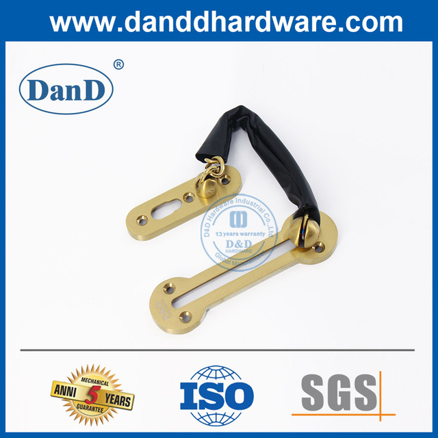 Dây an toàn cửa bằng đồng thau Satin bằng thép không gỉ có khóa cho căn hộ-DDG003