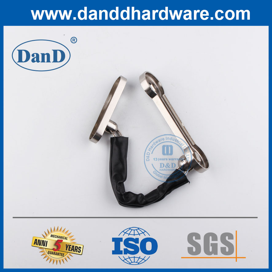 Trung Quốc Hợp kim kẽm Satin Niken Giá tốt Khóa chuỗi cửa cho cửa bên trong-DDDG003