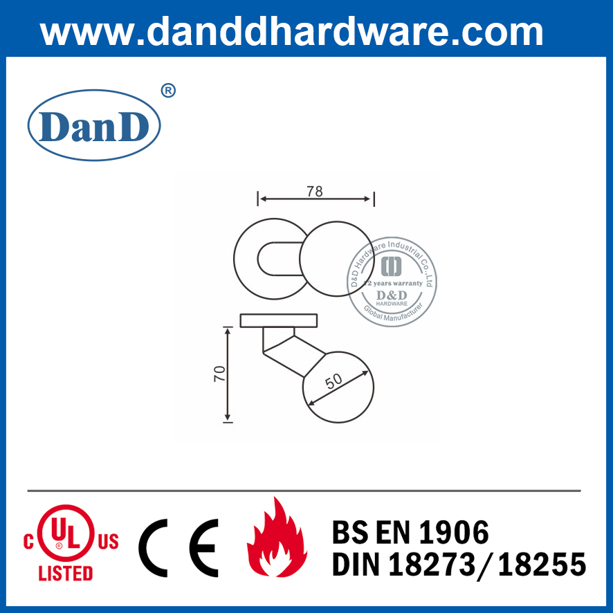 Núm cửa nội thất thương mại tròn SS304 hiện đại giữa thế kỷ-DDTH032