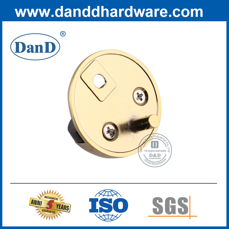 Nút chặn cửa bằng vàng nửa vầng trăng bằng đồng thau được đánh bóng-DDDS001