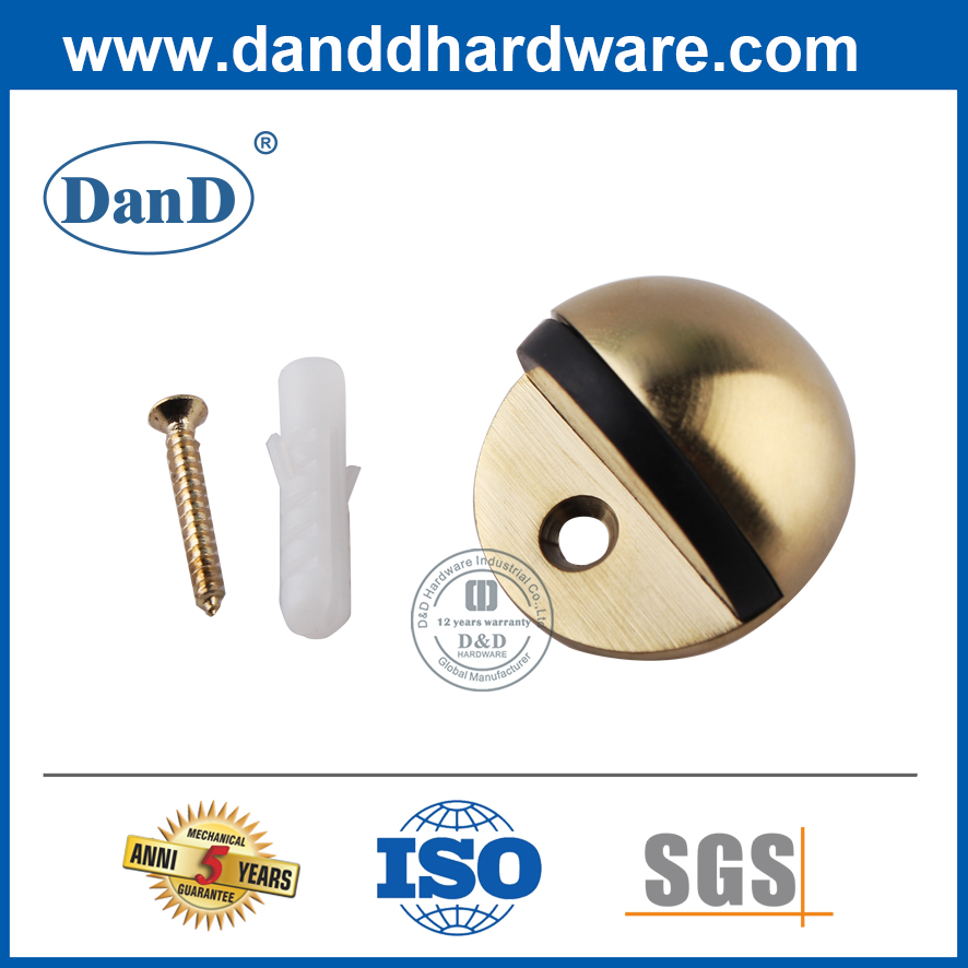Chặn cửa bằng đồng thau Satin hình bán nguyệt bằng thép không gỉ an ninh-DDDS001