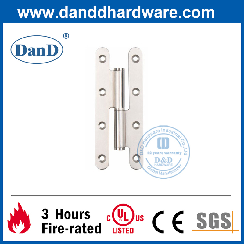 Bản lề cửa trong bằng thép không gỉ 304 màu bạc có góc tròn- DDSS019-B