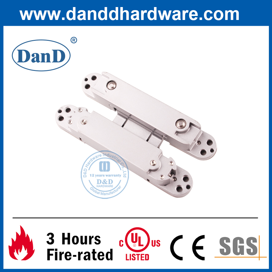 Bản lề cửa vô hình 3D hợp kim kẽm có thể điều chỉnh 180 độ-DDCH008-G40