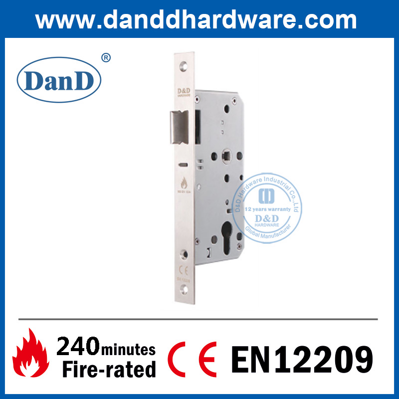 Khóa chốt ban đêm chống cháy Euro SS304 được đánh dấu CE-DDML014