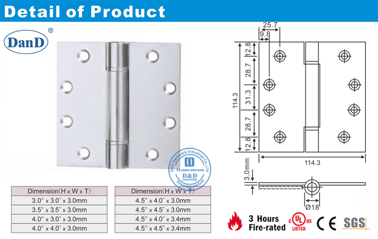 Phần cứng bản lề cửa lò xo-D và D